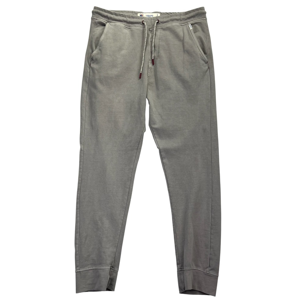 Laguna‎ Mens Gray Cotton Blend Jogger Pants Size L Drawstring Elastic Waistband